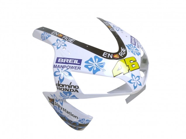 Lojas Carenagens Moto Honda CBR600RR 2003-2004 - Branco Azul Vermelho Nastro Azzurro 46