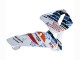 Lojas Carenagens Moto Honda CBR600RR 2003-2004 - Branco Azul Vermelho Nastro Azzurro 46