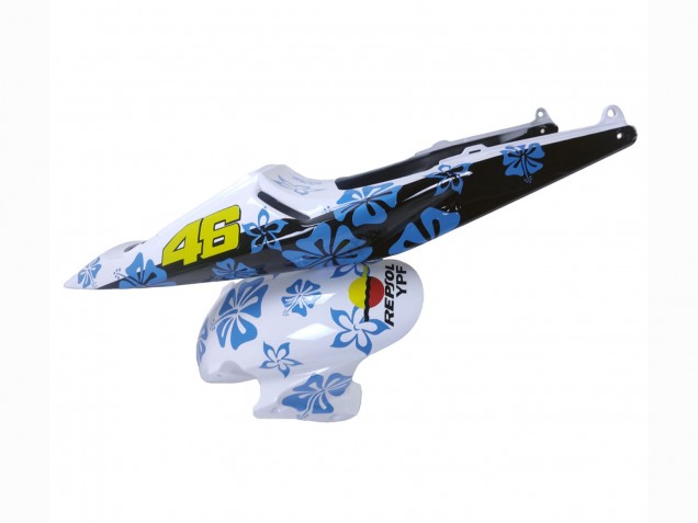 Lojas Carenagens Moto Honda CBR600RR 2003-2004 - Branco Azul Vermelho Nastro Azzurro 46