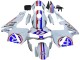 Lojas Carenagens Moto Honda CBR600RR 2003-2004 - Branco Vermelho Azul