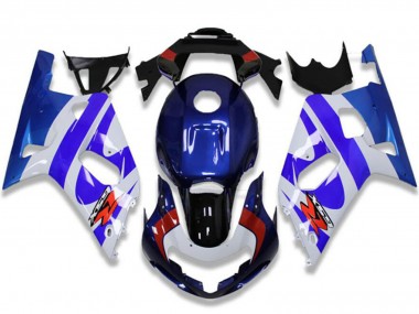 Lojas Carenagens Moto Suzuki GSXR 600/750 2001-2003 - Branco Azul Vermelho Preto