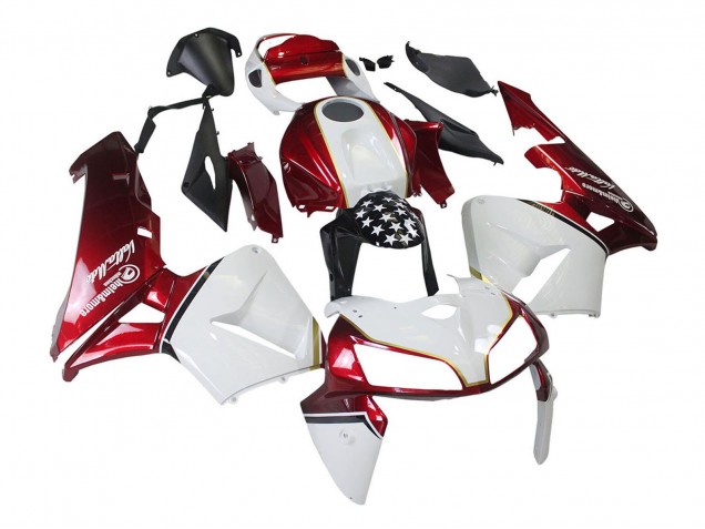 Lojas Kits Carenagem Moto Honda CBR600RR 2005-2006 - Vermelho Branco Preto