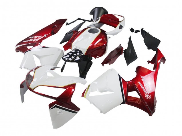 Lojas Kits Carenagem Moto Honda CBR600RR 2005-2006 - Vermelho Branco Preto