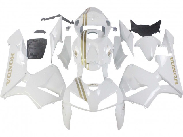 Lojas Carenagens Moto Honda CBR600RR 2005-2006 - Branco Ouro