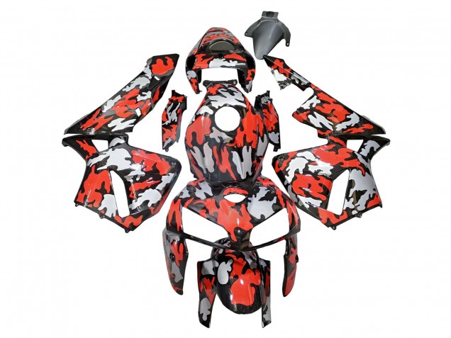 Lojas Carenagens Moto Honda CBR600RR 2005-2006 - Preto Vermelho Cinzento Camouflage