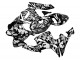 Lojas Carenagens Moto Honda CBR600RR 2005-2006 - Preto Branco Cinzento Camouflage