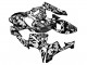 Lojas Carenagens Moto Honda CBR600RR 2005-2006 - Preto Branco Cinzento Camouflage