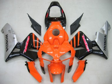 Lojas Carenagens Moto Honda CBR600RR 2005-2006 - Laranja Preto Prata