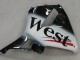 Lojas Carenagens Moto Honda CBR600RR 2005-2006 - Preto Brilhante Branco West