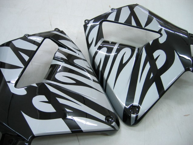 Lojas Carenagens Moto Honda CBR600RR 2005-2006 - Preto Brilhante Cinzento Chama
