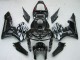 Lojas Carenagens Moto Honda CBR600RR 2005-2006 - Preto Brilhante Cinzento Chama