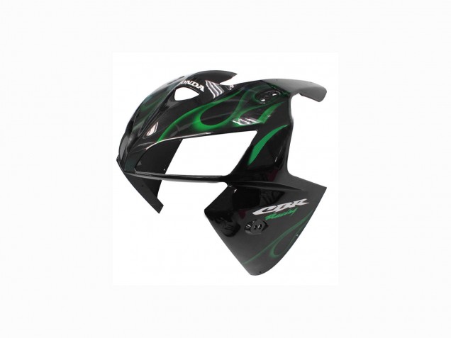 Lojas Carenagens Moto Honda CBR600RR 2005-2006 - Preto Brilhante Verde Chama