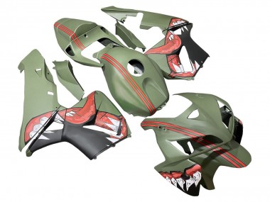 Lojas Carenagens Moto Honda CBR600RR 2005-2006 - Verde Vermelho Tubarão