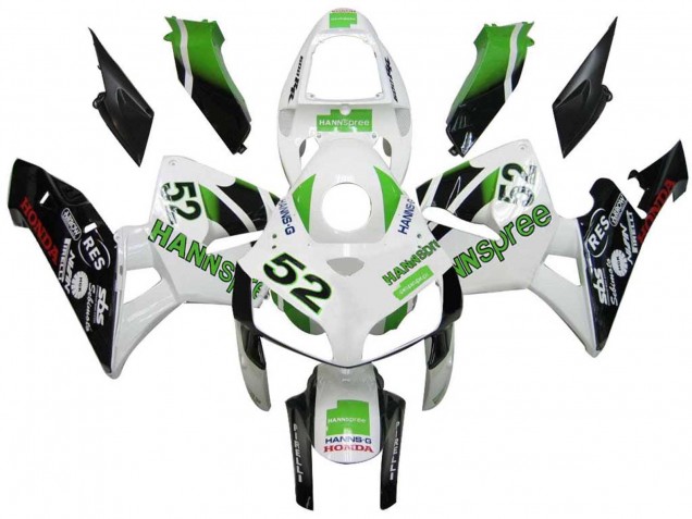 Lojas Carenagens Moto Honda CBR600RR 2005-2006 - Verde Branco Preto Hannspree 52