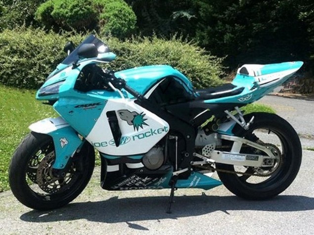 Lojas Carenagens Moto Honda CBR600RR 2005-2006 - Verde Claro Branco Preto Brilhante Joe Rocket