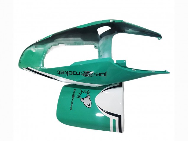 Lojas Carenagens Moto Honda CBR600RR 2005-2006 - Verde Claro Branco Preto Brilhante Joe Rocket