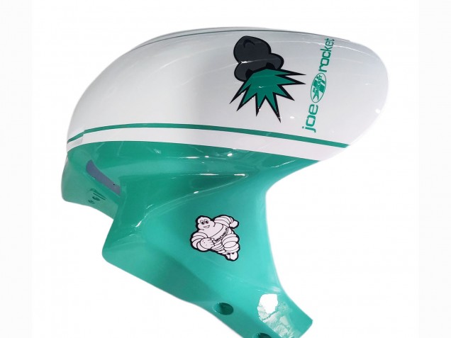 Lojas Carenagens Moto Honda CBR600RR 2005-2006 - Verde Claro Branco Preto Brilhante Joe Rocket