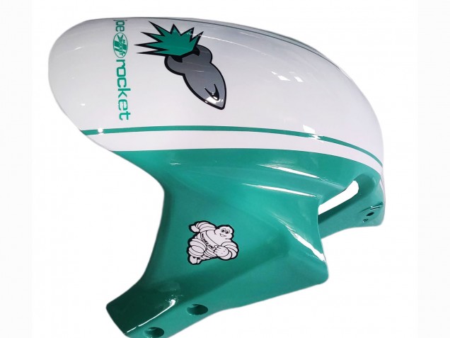 Lojas Carenagens Moto Honda CBR600RR 2005-2006 - Verde Claro Branco Preto Brilhante Joe Rocket