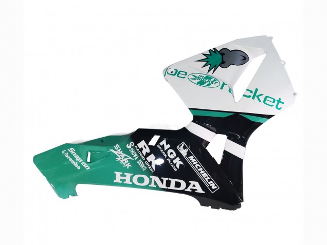 Lojas Carenagens Moto Honda CBR600RR 2005-2006 - Verde Claro Branco Preto Brilhante Joe Rocket