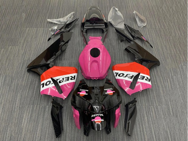 Lojas Carenagens Moto Honda CBR600RR 2005-2006 - Rosa Vermelho Preto Repsol