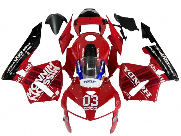 Lojas Carenagens Moto Honda CBR600RR 2005-2006 - Vermelho Preto Valsir 03