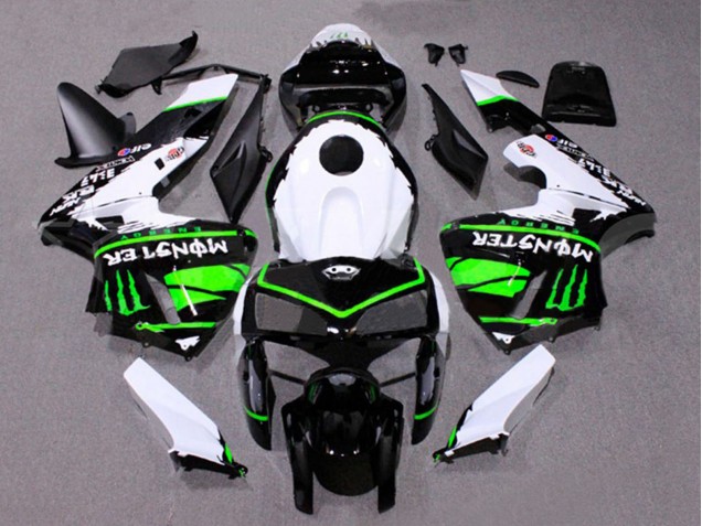 Lojas Carenagens Moto Honda CBR600RR 2005-2006 - Branco Preto Verde Monstro