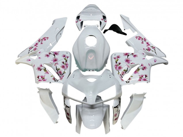 Lojas Carenagens Moto Honda CBR600RR 2005-2006 - Branco Cherry Blossom