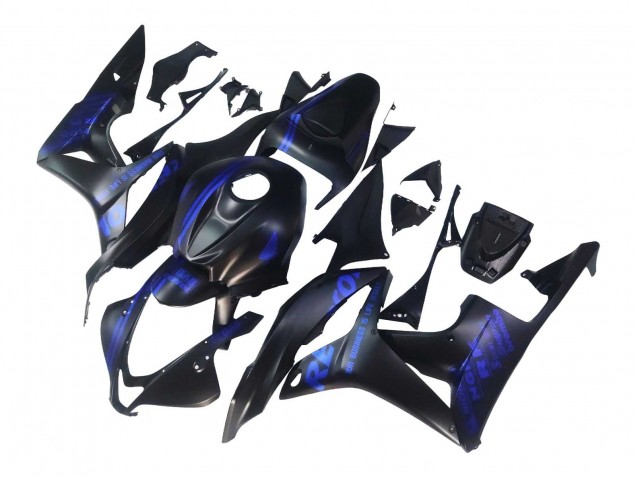 Lojas Carenagens Moto Honda CBR600RR 2007-2008 - Preto Fosco Azul Repsol