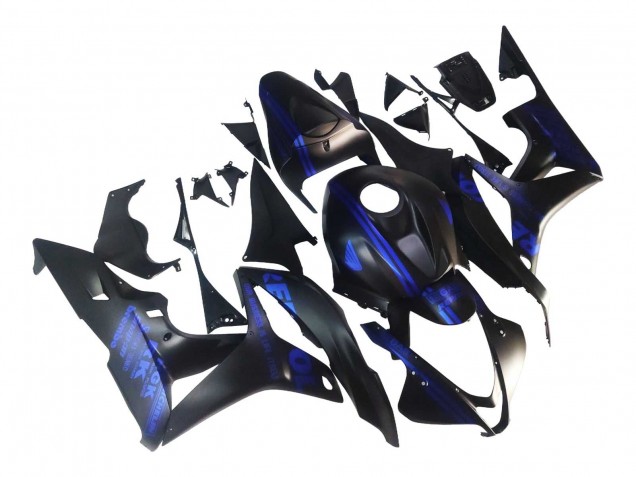 Lojas Carenagens Moto Honda CBR600RR 2007-2008 - Preto Fosco Azul Repsol