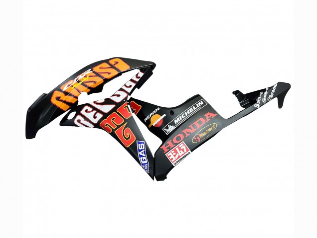 Lojas Carenagens Moto Honda CBR600RR 2007-2008 - Preto Fosco Laranja Vermelho Rossi Repsol 46