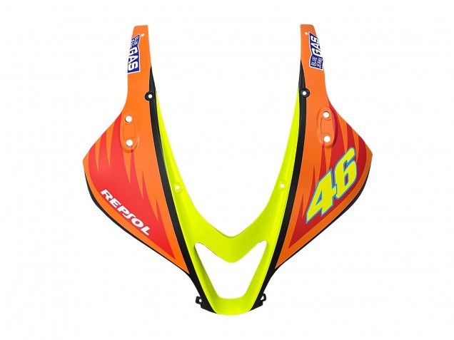 Lojas Carenagens Moto Honda CBR600RR 2007-2008 - Preto Fosco Laranja Vermelho Rossi Repsol 46