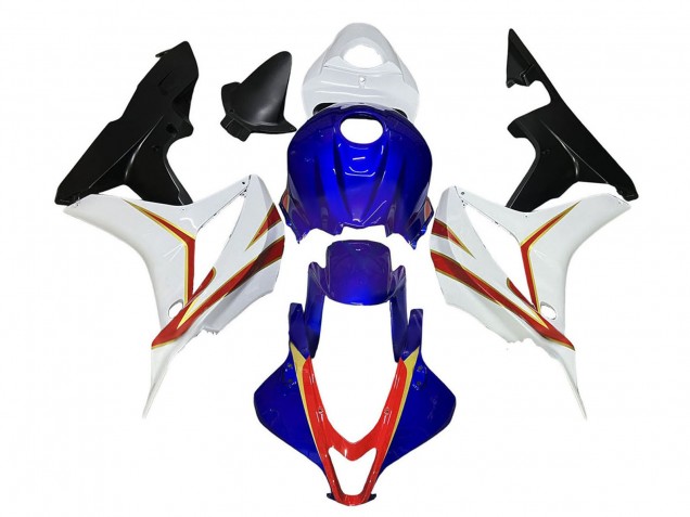 Lojas Carenagens Moto Honda CBR600RR 2007-2008 - Branco Azul Vermelho Preto Brilhante