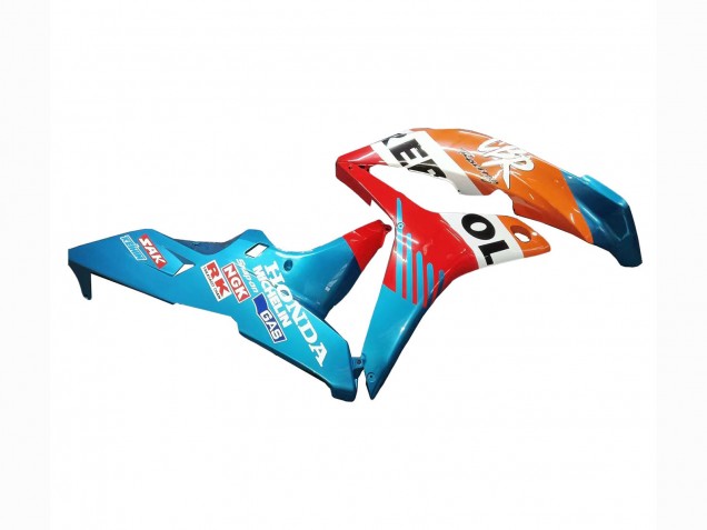 Lojas Carenagens Moto Honda CBR600RR 2007-2008 - Laranja Branco Vermelho Azul Repsol