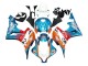 Lojas Carenagens Moto Honda CBR600RR 2007-2008 - Laranja Branco Vermelho Azul Repsol
