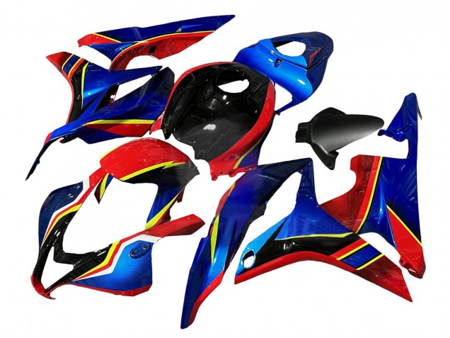 Lojas Carenagens Moto Honda CBR600RR 2007-2008 - Azul Vermelho Amarelo Preto Brilhante