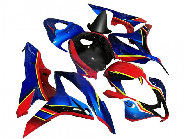 Lojas Carenagens Moto Honda CBR600RR 2007-2008 - Azul Vermelho Amarelo Preto Brilhante