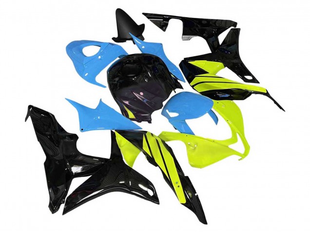 Lojas Carenagens Moto Honda CBR600RR 2007-2008 - Azul Amarelo Preto Brilhante