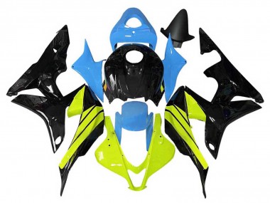 Lojas Carenagens Moto Honda CBR600RR 2007-2008 - Azul Amarelo Preto Brilhante