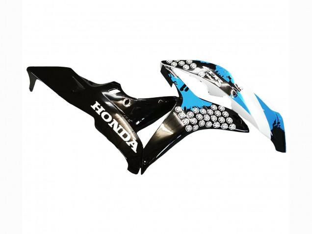 Lojas Carenagens Moto Honda CBR600RR 2007-2008 - Branco Azul Claro Preto Brilhante