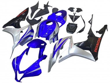 Lojas Carenagens Moto Honda CBR600RR 2007-2008 - Prata Azul Preto Brilhante Corrida