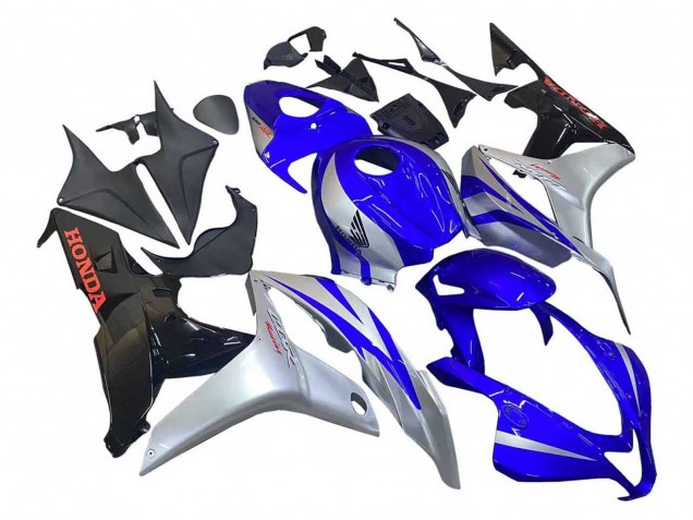 Lojas Carenagens Moto Honda CBR600RR 2007-2008 - Prata Azul Preto Brilhante Corrida
