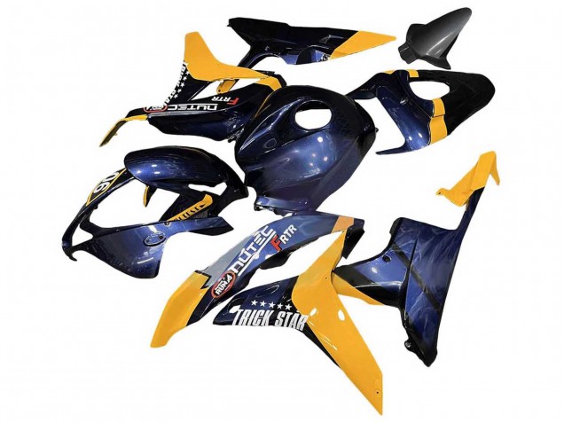 Lojas Carenagens Moto Honda CBR600RR 2007-2008 - Laranja Azul Escuro Trick Star 06