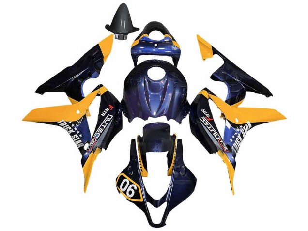Lojas Carenagens Moto Honda CBR600RR 2007-2008 - Laranja Azul Escuro Trick Star 06