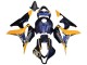 Lojas Carenagens Moto Honda CBR600RR 2007-2008 - Laranja Azul Escuro Trick Star 06