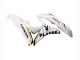 Lojas Carenagem Moto Honda CBR600RR 2007-2008 - Branco Ouro Preto Brilhante Playboy