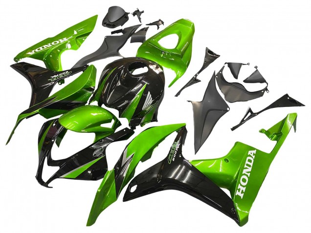 Lojas Kits Carenagem Moto Honda CBR600RR 2007-2008 - Verde Preto Brilhante