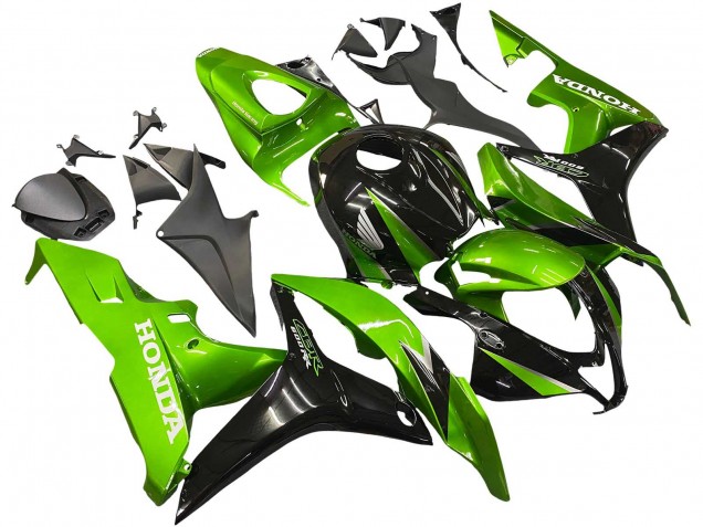 Lojas Kits Carenagem Moto Honda CBR600RR 2007-2008 - Verde Preto Brilhante