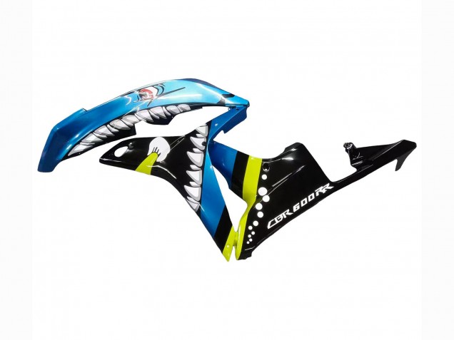 Lojas Carenagens Moto Honda CBR600RR 2007-2008 - Verde Amarelo Preto Brilhante Tubarão 46