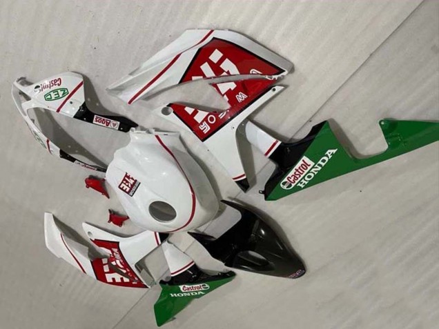 Lojas Carenagens Moto Honda CBR600RR 2007-2008 - Branco Verde Vermelho Castrol