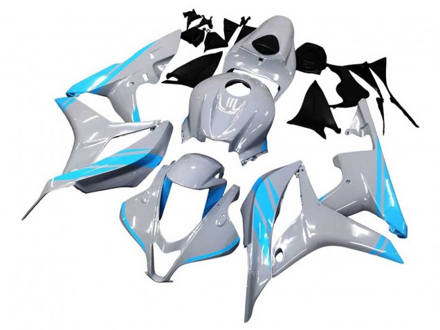 Lojas Carenagens Moto Honda CBR600RR 2007-2008 - Cinzento Brilhante Azul Claro
